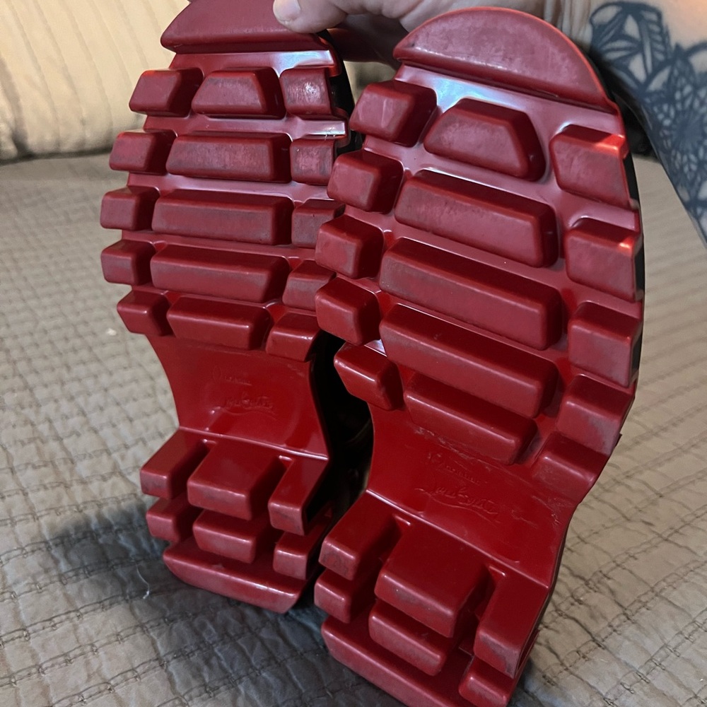 Black combat Christian louboutins